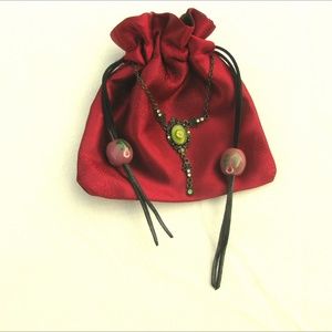 Pretty Little Drawstring Bag in Red Pouch Mini Bag